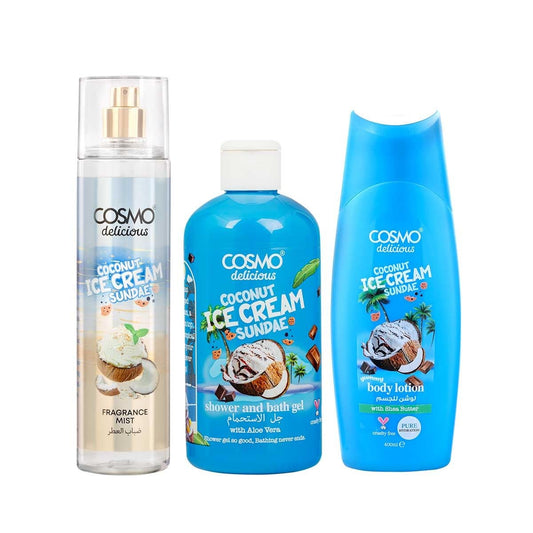 Delicious Coconut Ice Cream Sundae 3pcs Kit