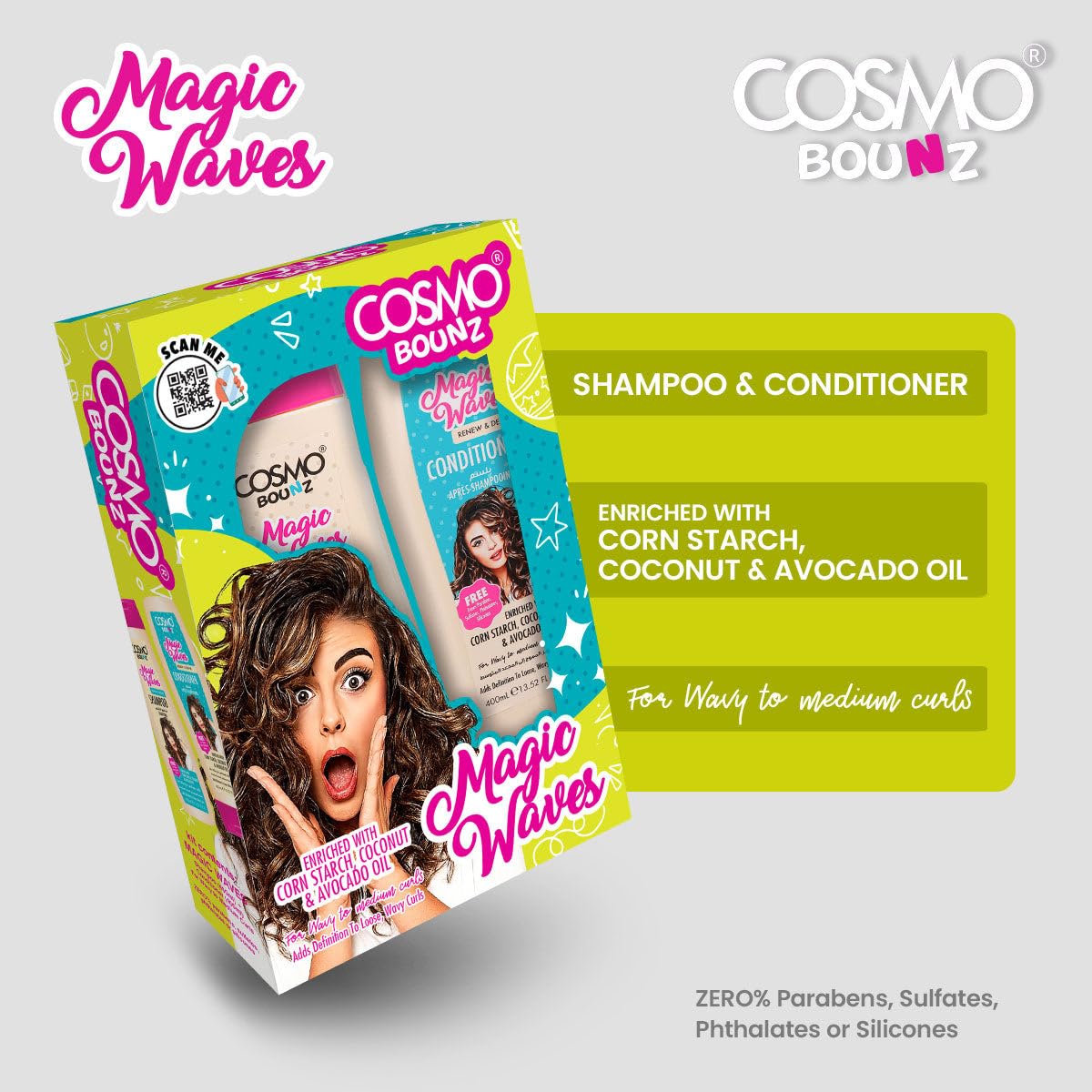 Bounz Kit Magic Waves 2 Pieces Shampoo & Conditioner
