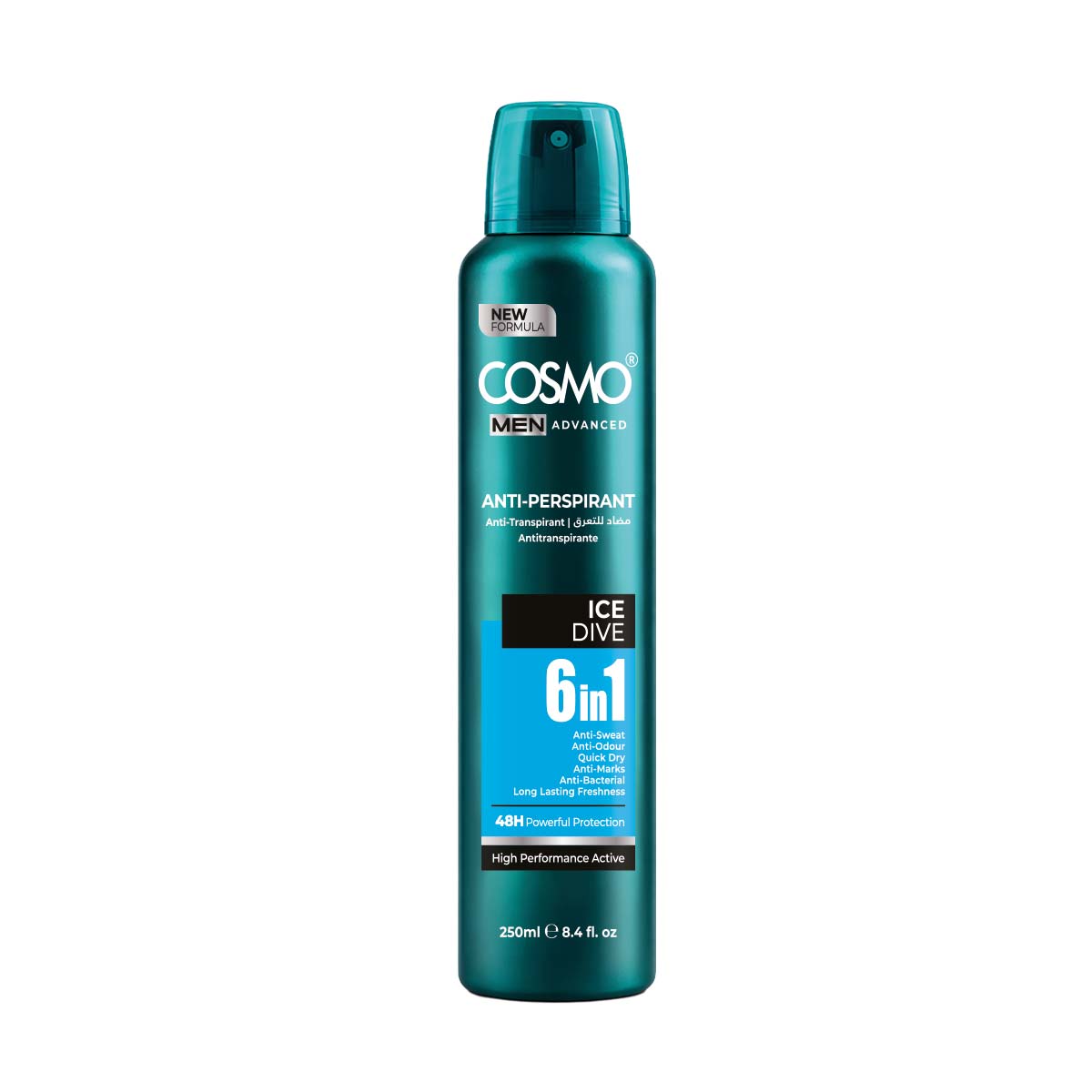 Cosmo Men Advance Body Anti-perspirant Deodorant Spray 48h Ice Dive