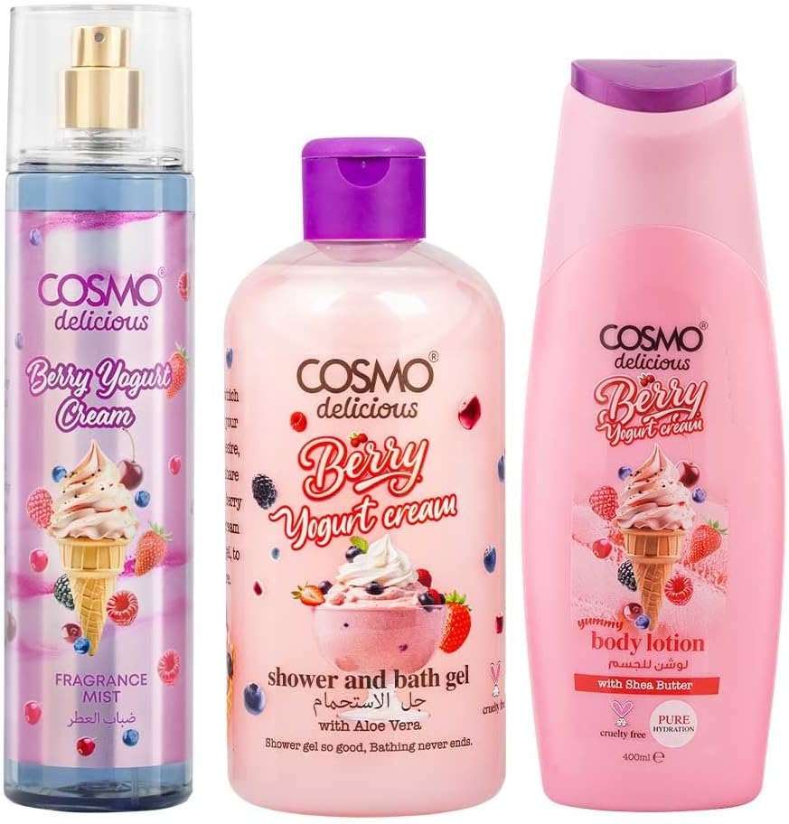 Cosmo  Delicious Berry Yogurt Cream 3pcs Kit