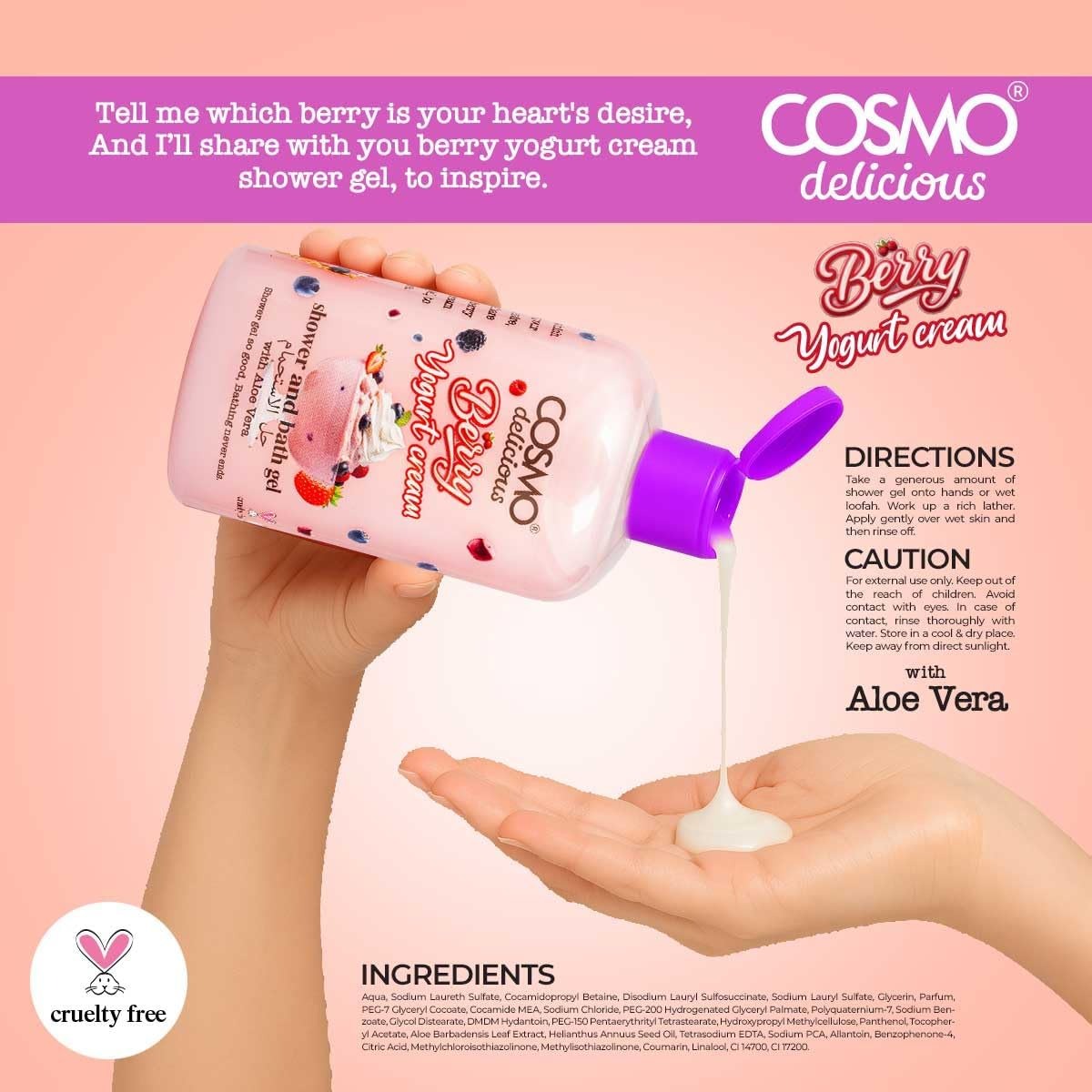 Cosmo  Delicious Berry Yogurt Cream 3pcs Kit
