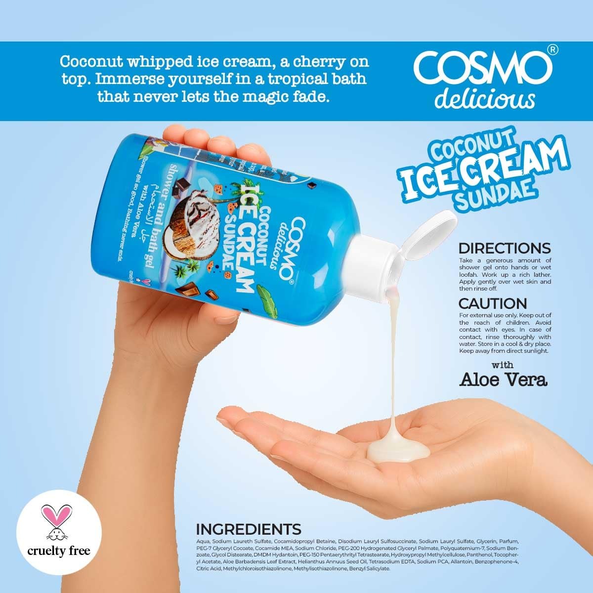 Delicious Coconut Ice Cream Sundae 3pcs Kit