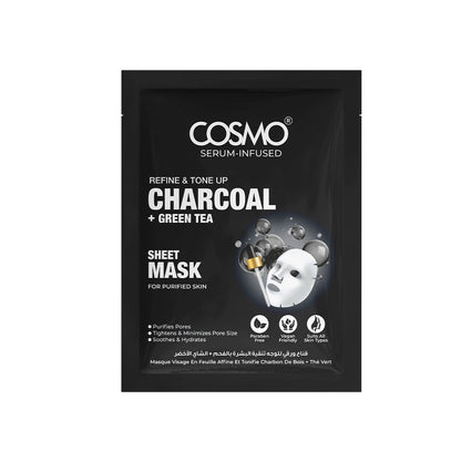 REFINE & TONE UP CHARCOAL + GREEN TEA SHEET MASK