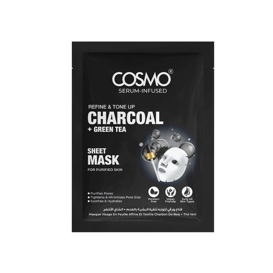 REFINE & TONE UP CHARCOAL + GREEN TEA SHEET MASK