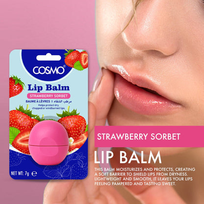 LIP BALM ROUND STRAWBERRY SORBET