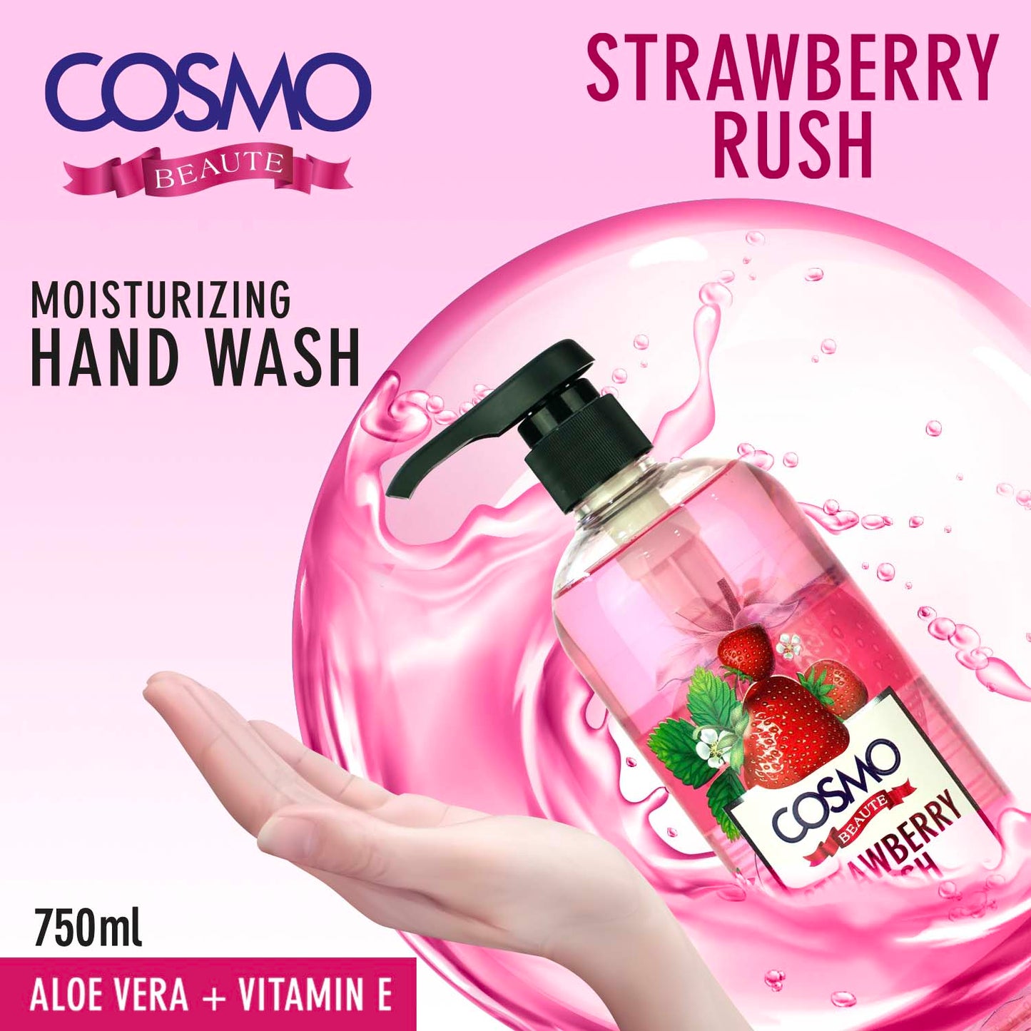 Cosmo Beaute Strawberry Rush Hand Wash