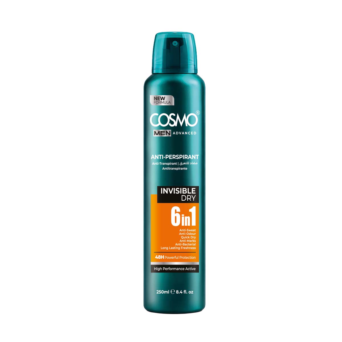 Cosmo Men Advance Body Anti-perspirant Deodorant Spray 48h Invisible Dry