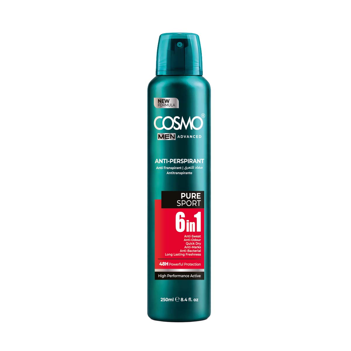 Cosmo Men Advance Body Anti-perspirant Deodorant Spray 48h Pure Sport